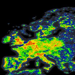 Карта светового загрязнения указывает на то, что лишь 30% людей видят Млечный путь