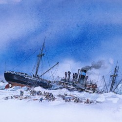 Затонул пароход "Челюскин"