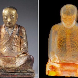 Внутри буддистской статуи обнаружили мумию монаха