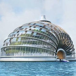  "Ковчег"- плавающее здание от российских архитекторов