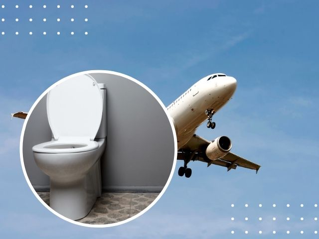 Что происходит с отходами в туалете самолета после смыва