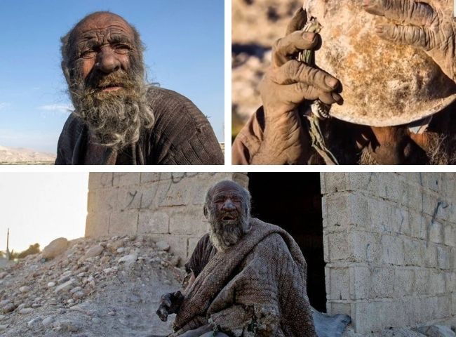 Самого грязного человека. Человек который не мылся 67 лет Аму Хаджи. Самый грязный человек в мире.